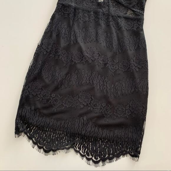 Lush | Evangeline Black Lace Mini Dress Medium - Picture 3 of 9